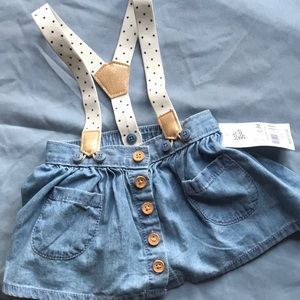 Baby b’gosh skirt with suspenders
